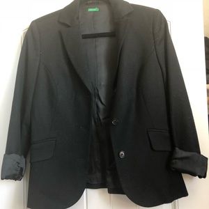 United Colors of Benetton black 2-button blazer